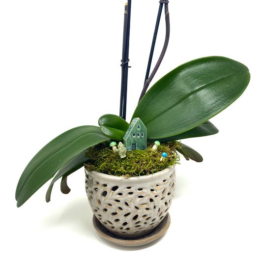 Miniature Ceramic Fairy House