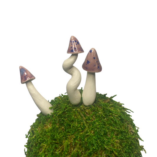 Miniature Ceramic Mushrooms - Gems